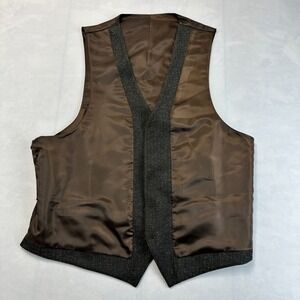 Michael Kors Tuxedo Vest Men Small Brown Speckled Wedding Attire Groomsmen